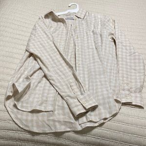 Everlane Beige Checkered Women's Top